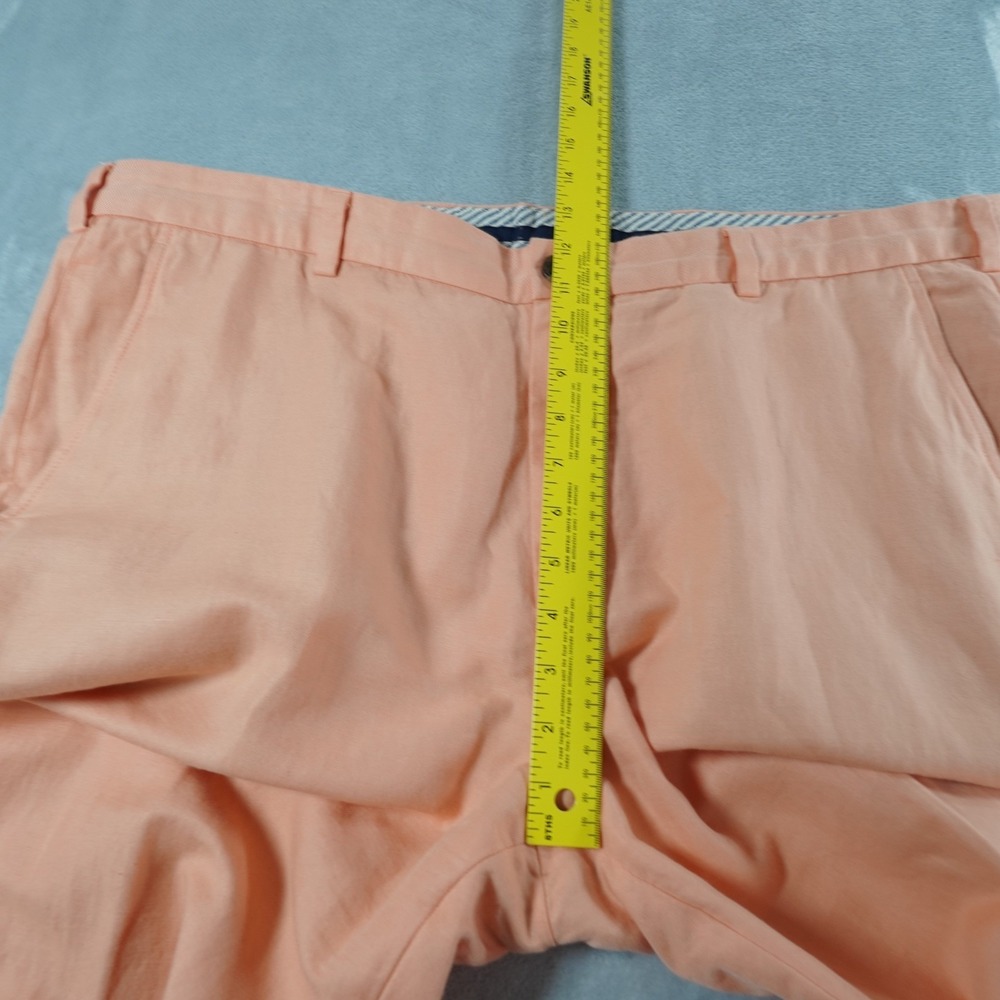 Brooks Brothers Baird McNutt Linen Pants Men 40 Clark Melon Orange Resort Preppy - Picture 8 of 13